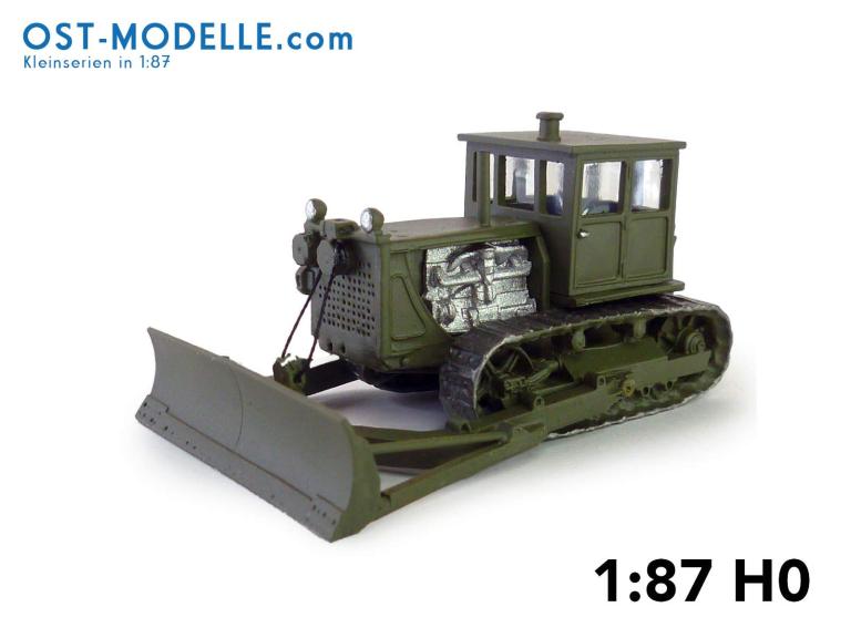 Planierraupe S100 CHTZ DZ 53 alte Kabine breites Schiebeschild - dunkelgrün